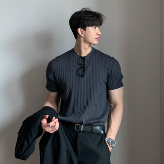 camisa de manga curta malha flexível