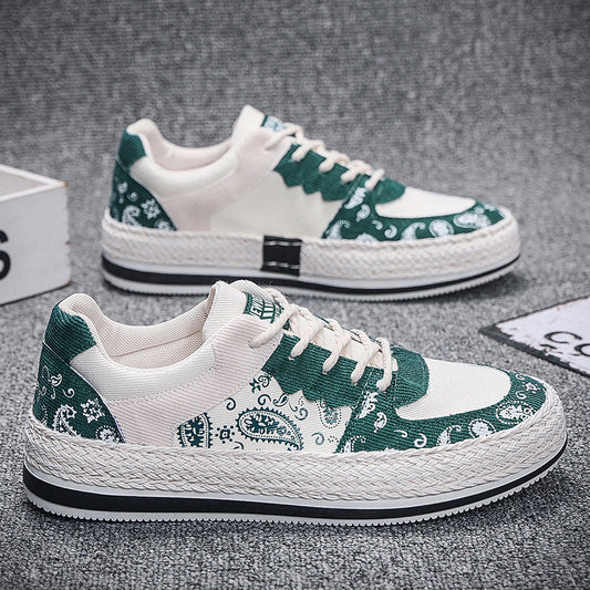 Sapatos masculinos de lona estilo hip hop high street