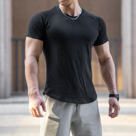 Camiseta fitness masculina muscular americana