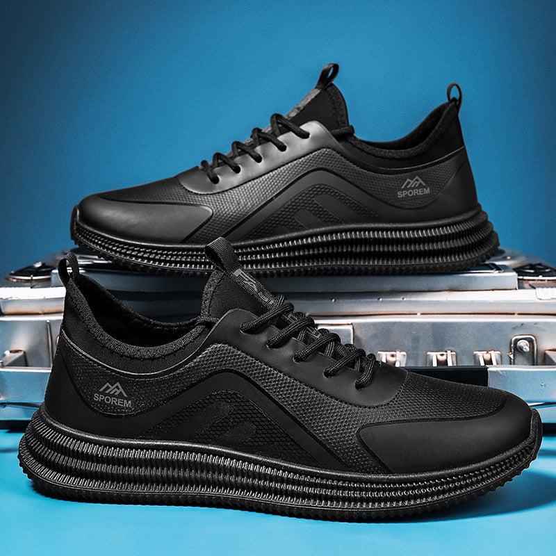 sapatos de malha casual de sola grossa estilo high street