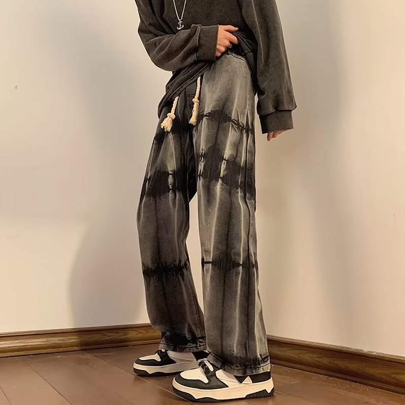 calça reta masculina estilo streetwear