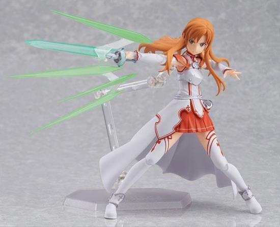 Action figure da Yuuki Asuna do anime Sword Art Online com face e espadas alternativas