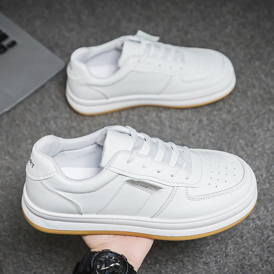 sapatos casuais de couro versátil esportivo