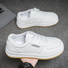 sapatos casuais de couro versátil esportivo