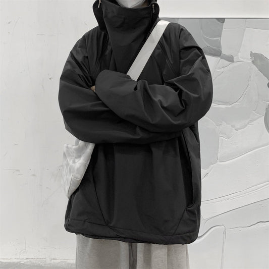 jaqueta corta vento sem touca masculina