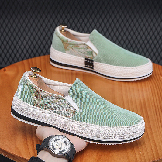Sapatos de lona masculinos verão respirável