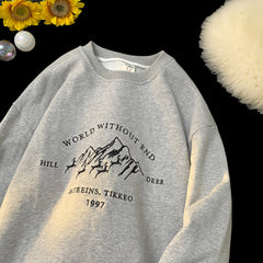 moletom masculino sem touca largo estilo high street