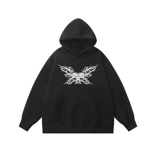 moletom largo masculino com santa nas costas estilo high street