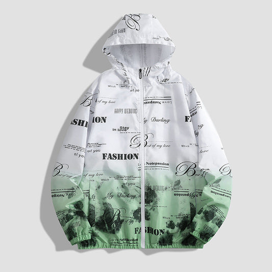 jaqueta corta vento unissex colorida