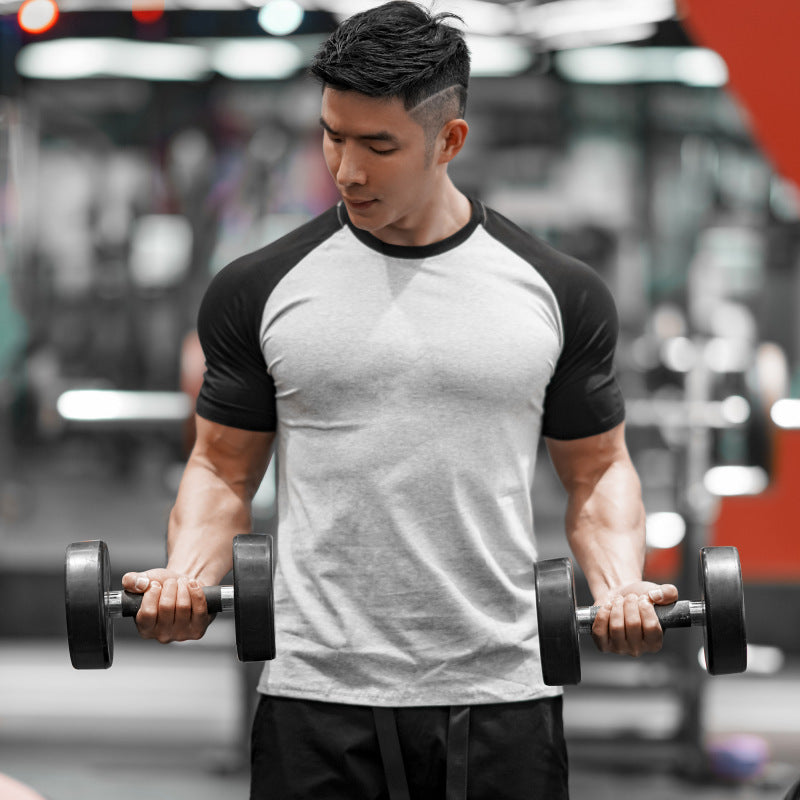 camiseta treinamento fitness masculina respiravel