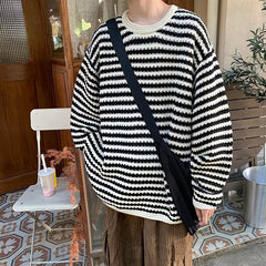 suéter de malha masculino listrado