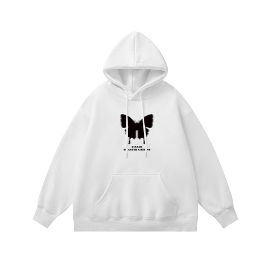 moletom largo feminino com estampa de borboleta estilo high street