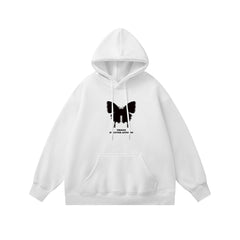 moletom largo feminino com estampa de borboleta estilo high street