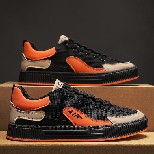 tênis esportivos respirável casual de sola reta