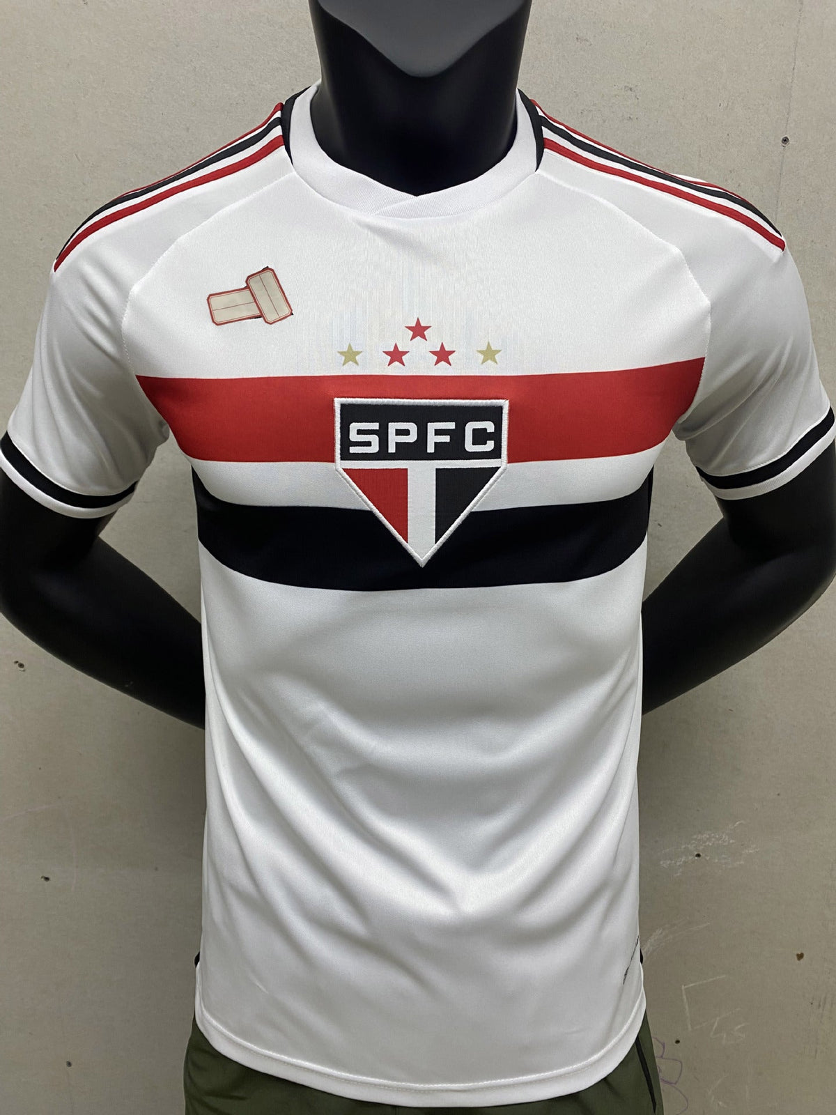 camisa de time de futebol do clube São Paulo FC branca modelo tailandes