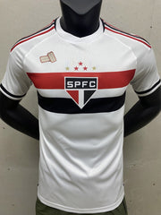 camisa de time de futebol do clube São Paulo FC branca modelo tailandes