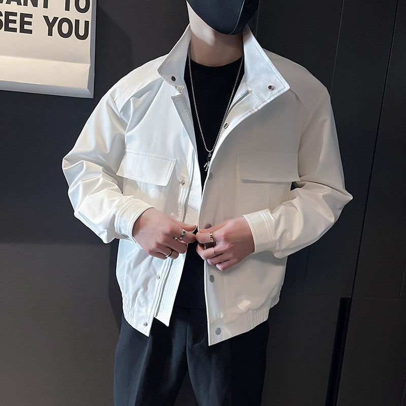 jaquetas bomber casuais masculinas de primavera e outono estilo high street