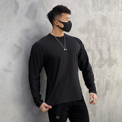 Camisa masculina de manga comprida leve e de secagem rapida