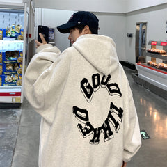 moletom com capuz masculino high street estilo universitário