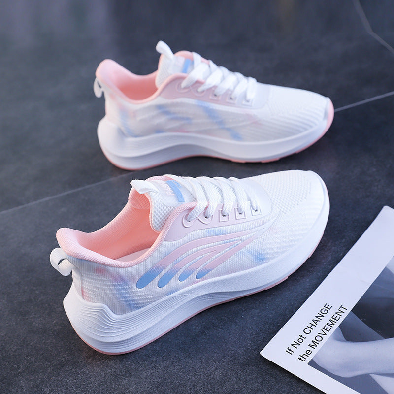 Sapatos esportivos de sola grossa para mulheres estilo high street