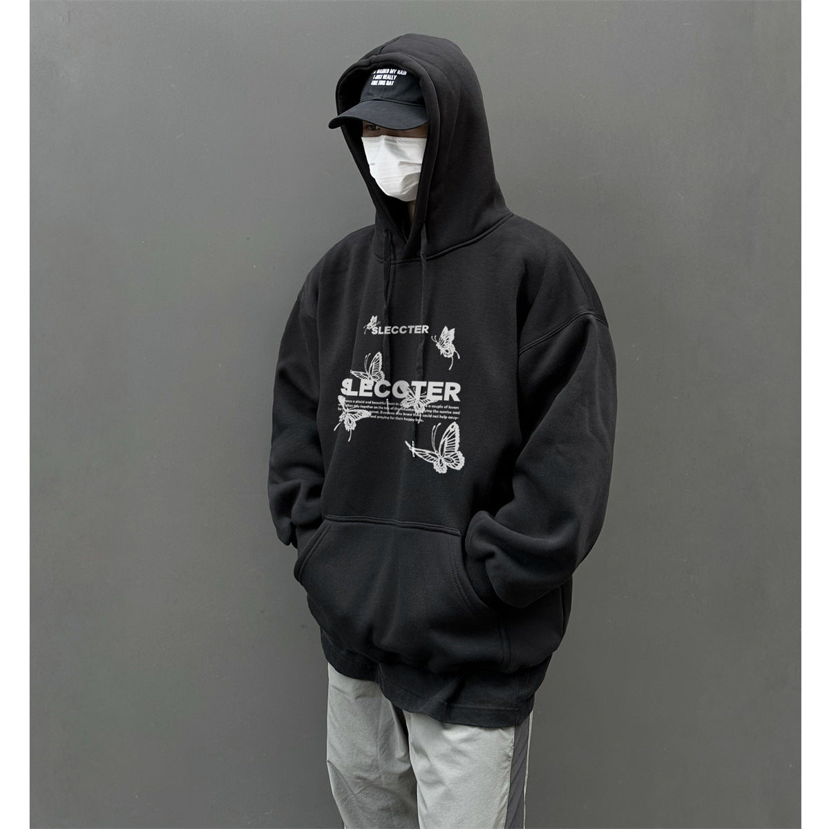 moletom masculino com capuz para Outono e inverno estilo high street com estampa