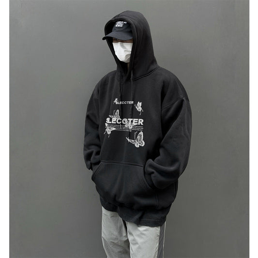 moletom masculino com capuz para Outono e inverno estilo high street com estampa