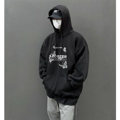 moletom masculino com capuz para Outono e inverno estilo high street com estampa