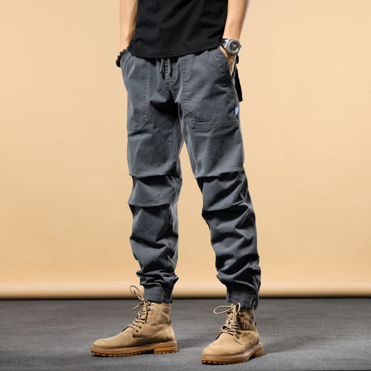 calça cargo masculina casual high street