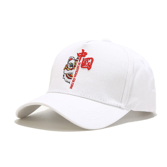 boné esportivo com estampa de folclore chines