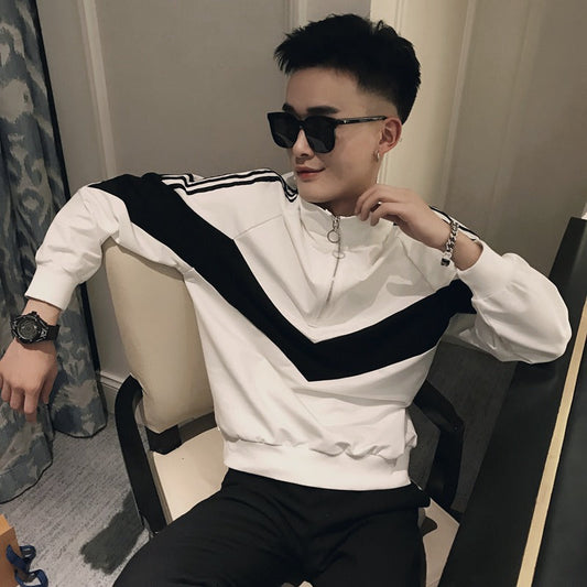 blusa de manga comprida com ziper para fecho