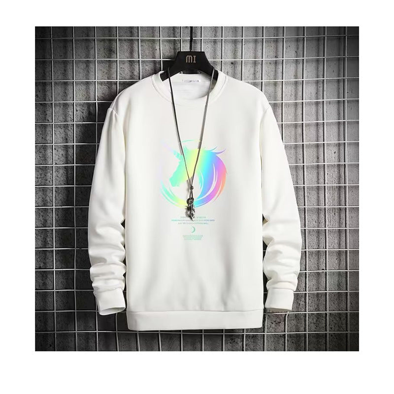 moletom largo masculino com estampa de unicornio