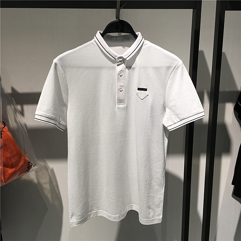 camisa polo casual masculina high street