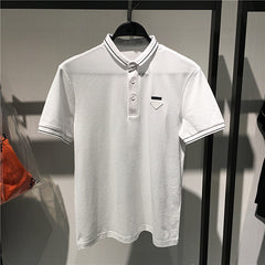 camisa polo casual masculina high street