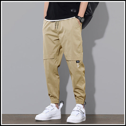 calça cargo masculina fina streetwear