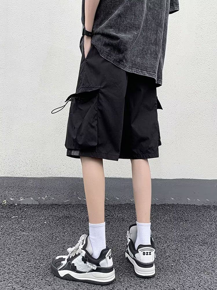 shorts largo masculino com laço ajustavel nos bolsos