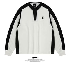 polo masculina com ziper para fechar estilo high street