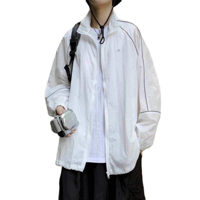 corta vento com proteção de raios UV masculina