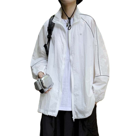 corta vento com proteção de raios UV masculina