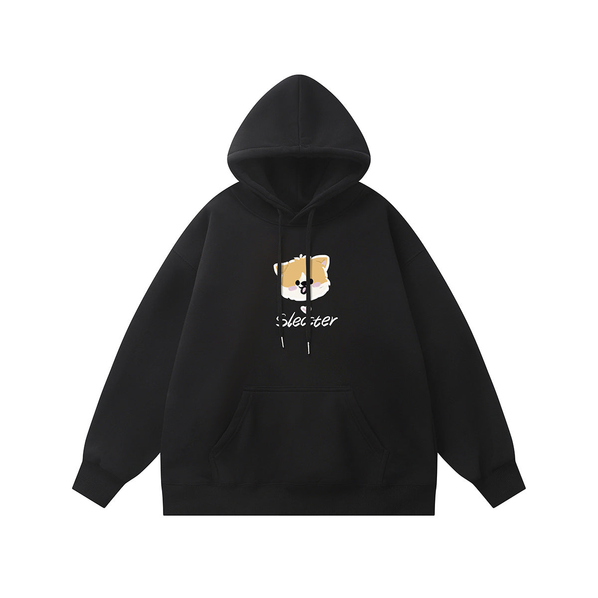 moletom feminino fofo com estampa de cachorro em desenho