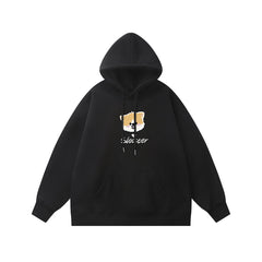 moletom feminino fofo com estampa de cachorro em desenho