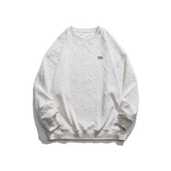 Suéter de gola redonda masculino estilo streetwear