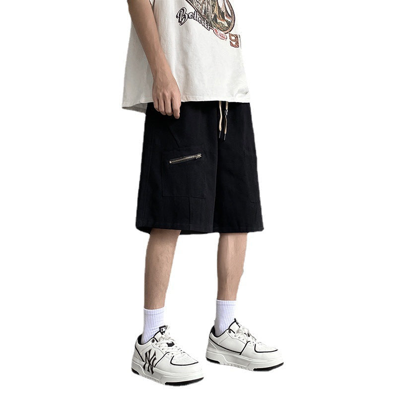 shorts largo com alça pra amarrar estilo streetwear