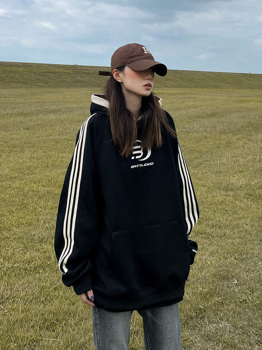 moletom largo com os braços listrado high street