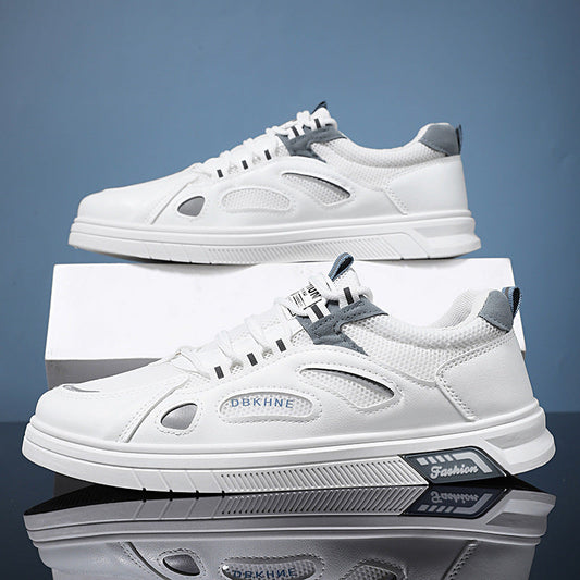 sapatos esportivos de malha e sola reta estilo high street