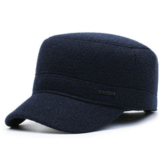 boné de viagem ao ar quentes e de lã outono e inverno moda plano à prova de frio chapéu grosso masculino casual usado para esportes ou para Pessoas de meia-idade