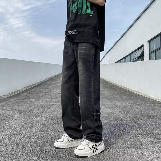 calça jeans masculina estilo americano stretwear