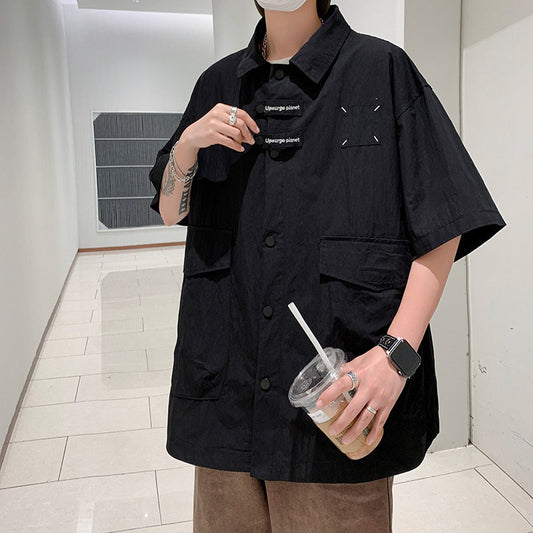 camisa masculina estilo retro verão