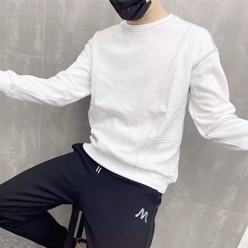 blusa de manga comprido grosso estilo streetwear