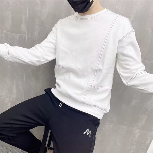 blusa de manga comprido grosso estilo streetwear