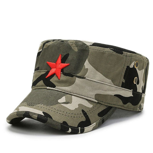 boné militar moderno masculino com estrela estampada